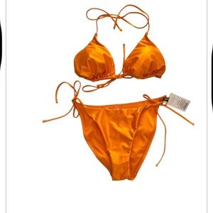 NEW Women’s Bright Metallic Shade & Shore Bikini, Top-Med 8/10 Bottom-Sm4/6